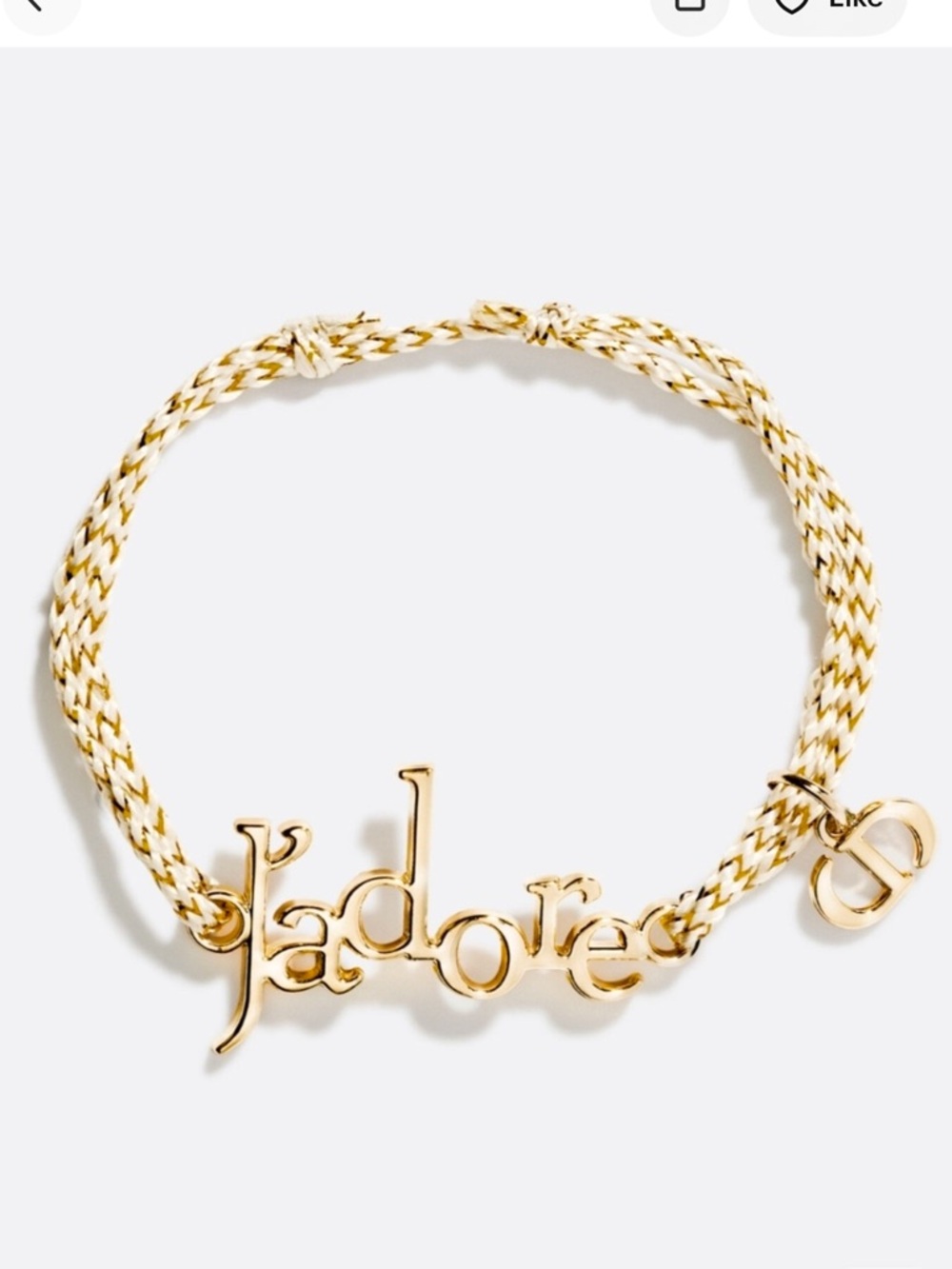Dior Jadore' Script Cord Bracelet New Authentic - Picture 3 of 11